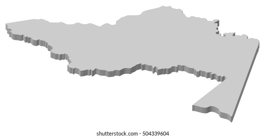 Map - Amazonas (Colombia) - 3D-Illustration