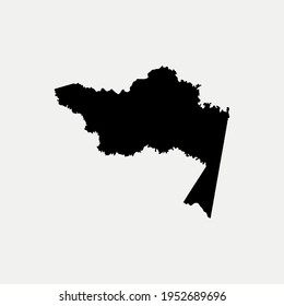 Map of Amazonas - Colombia outline silhouette vector illustration
