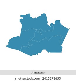 map of Amazonas is a state of Brazil with borders mesoregions