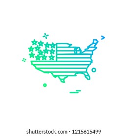 map america  icon vector