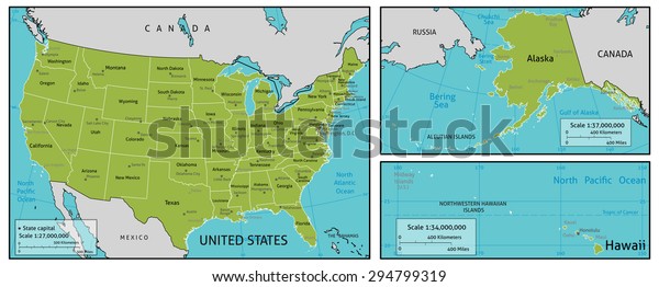 map of united states with latitude and longitude lines and cities Map America State Names Capitals Other Stock Vector Royalty Free
