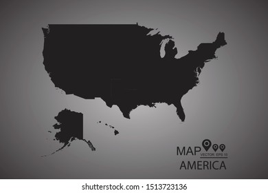 Map of america. Vector illustration eps 10.