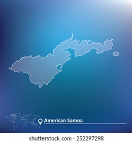 Map of American Samoa - vector illustration