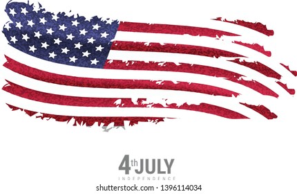 map of American USA with waving flag in background, united states of america, stars and stripes. Independence day 4th july