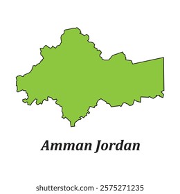 map of amman capital of jordan vector illustration design