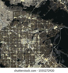 Map Anaheim City. California. USA