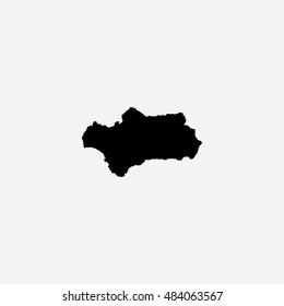 Map of Andalusia Vector Illustration