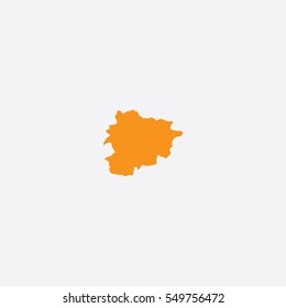 Map of Andorra Vector Illustration

