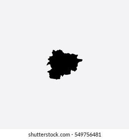 Map of Andorra Vector Illustration

