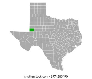 Map of Andrews in Texas on white