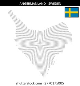 Map of Angermanland geographical layout with