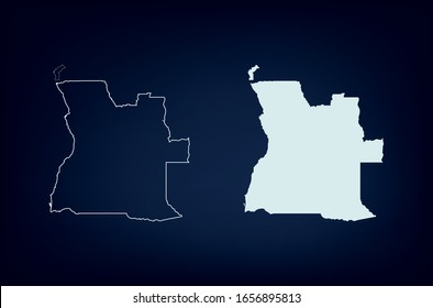 Map of Angola . Abstract design, vector illustration by using adobe illustrator. Angola map. Angola Outline map