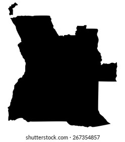 Map of Angola. Africa