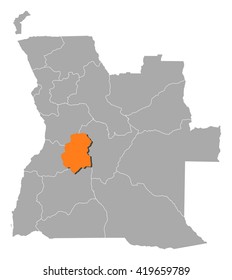 Map - Angola, Huambo