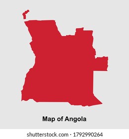 Map of Angola isolated vector illustration