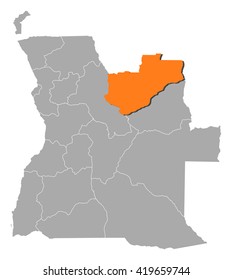 Map - Angola, Lunda Norte