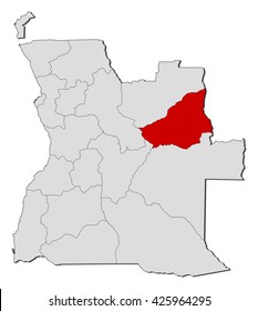 Map - Angola, Lunda Sul