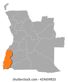Map - Angola, Namibe