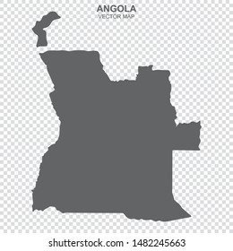 map of Angola on transparent background