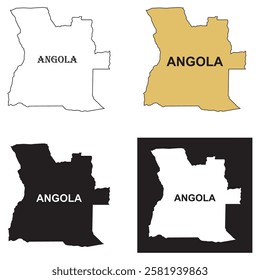map of angola region vector illustration design