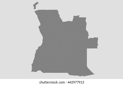 Map of angola Vector Illustration