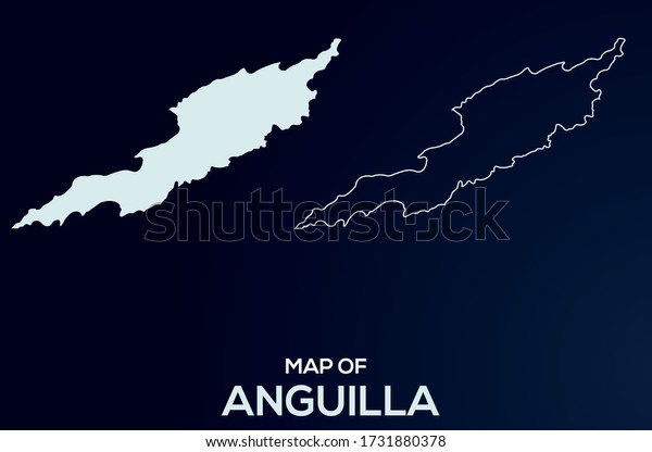 Map Anguilla Abstract Design Vector Illustration Stock Vector Royalty Free