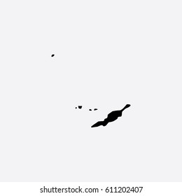 Map of Anguilla Vector Illustration

