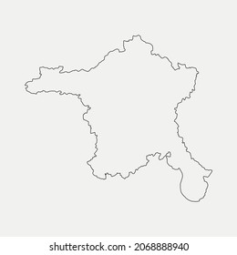 Map of Ankara - Turkey region outline silhouette vector illustration
