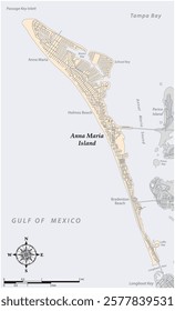 Map of Anna Maria Island, Florida, United States