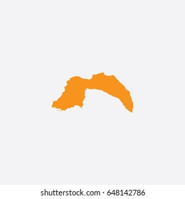 Map of Antalya - Turkey Vector Illustration