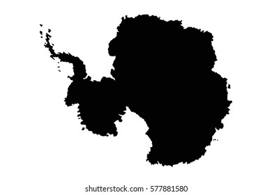 Map Antarctic Silhouette