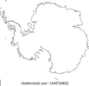 map of Antarctica on white background