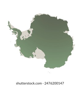 Map of Antarctica, sign silhouette. World Map Globe. Vector Illustration isolated on white background. Antarctic continent.