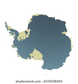 Map of Antarctica, sign silhouette. World Map Globe. Vector Illustration isolated on white background. Antarctic continent.