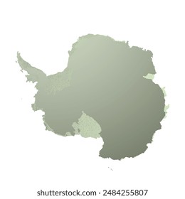 Map of Antarctica, sign silhouette. World Map Globe. Vector Illustration isolated on white background. Antarctic continent.