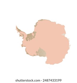 Map of Antarctica, sign silhouette. World Map Globe. Vector Illustration isolated on white background. Antarctic continent.