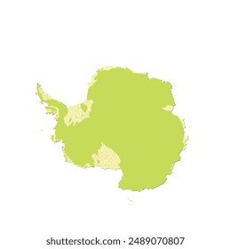 Map of Antarctica, sign silhouette. World Map Globe. Vector Illustration isolated on white background. Antarctic continent.