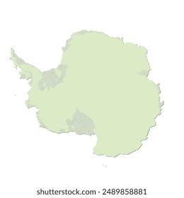 Map of Antarctica, sign silhouette. World Map Globe. Vector Illustration isolated on white background. Antarctic continent.