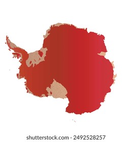 Map of Antarctica, sign silhouette. World Map Globe. Vector Illustration isolated on white background. Antarctic continent.