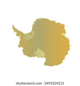 Map of Antarctica, sign silhouette. World Map Globe. Vector Illustration isolated on white background. Antarctic continent.