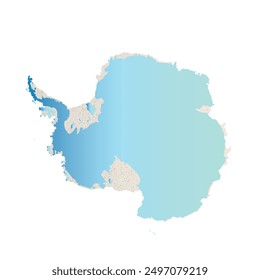 Map of Antarctica, sign silhouette. World Map Globe. Vector Illustration isolated on white background. Antarctic continent.