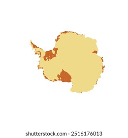 Mapa da Antártica, sinal de silhueta. World Map Globe (em inglês). Ilustração de vetor isolada em fundo branco. continente antártico.