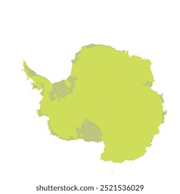 Mapa da Antártica, sinal de silhueta. World Map Globe (em inglês). Ilustração de vetor isolada em fundo branco. continente antártico.