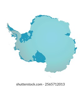 Map of Antarctica, sign silhouette. World Map Globe. Vector Illustration isolated on transparent background. Antarctic continent.