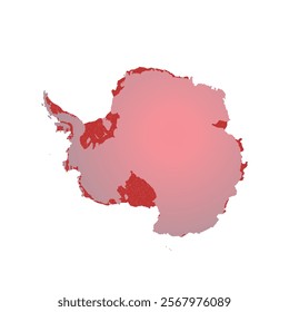 Map of Antarctica, sign silhouette. World Map Globe. Vector Illustration isolated on transparent background. Antarctic continent.