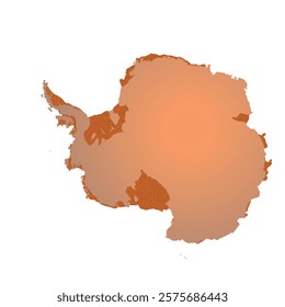 Map of Antarctica, sign silhouette. World Map Globe. Vector Illustration isolated on transparent background. Antarctic continent.