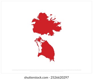 Map of Antigua and Barbuda on a white background, National Day of Antigua and Barbuda, Antigua and Barbuda, Editable Vector illustration of Antigua and Barbuda flag, Independence Day