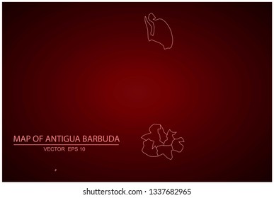 Map of antigua and barbuda . Vector Illustration EPS10. - Vector - Vector
