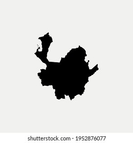 Map of Antioquia - Colombia outline silhouette vector illustration
