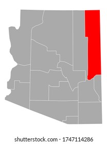 Mapa de Apache en Arizona en blanco